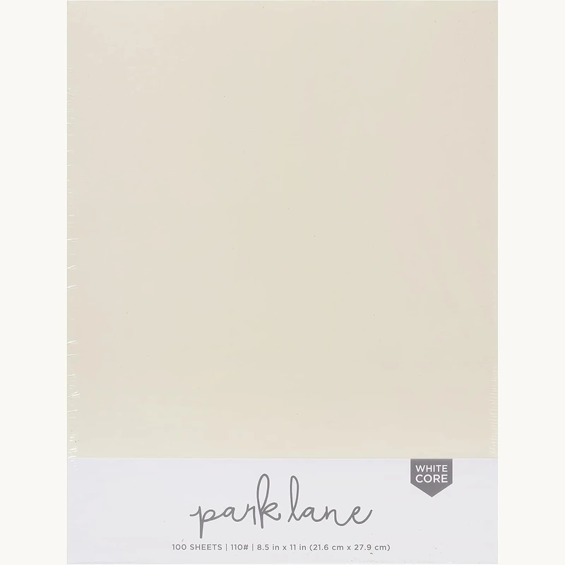 Park Lane ivory 110lb cardstock paper pack 8.5 by 11