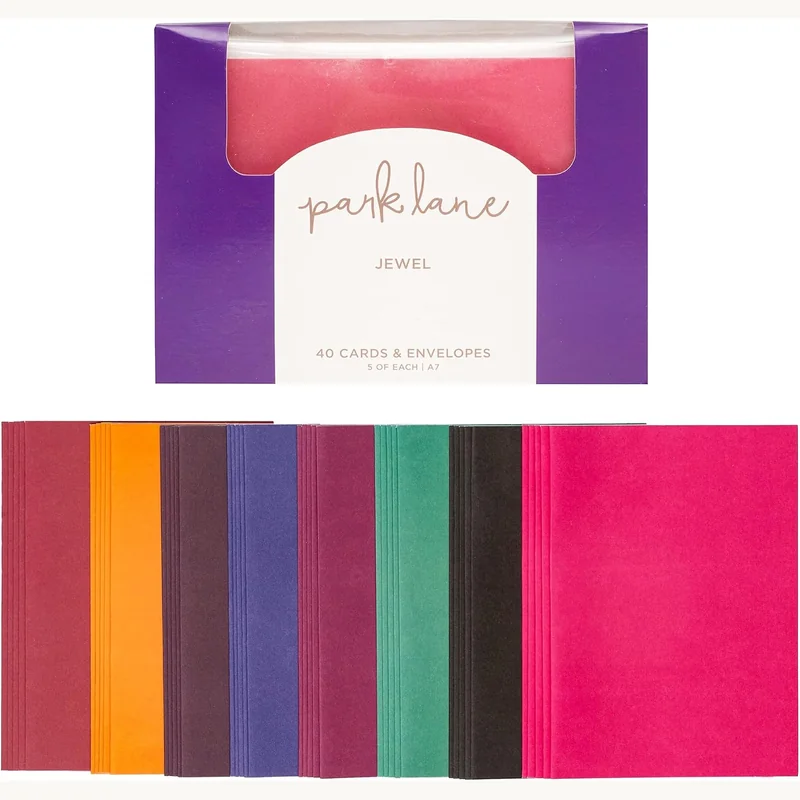 Park Lane Jewel blank cards and envelopes set 40 pack A7