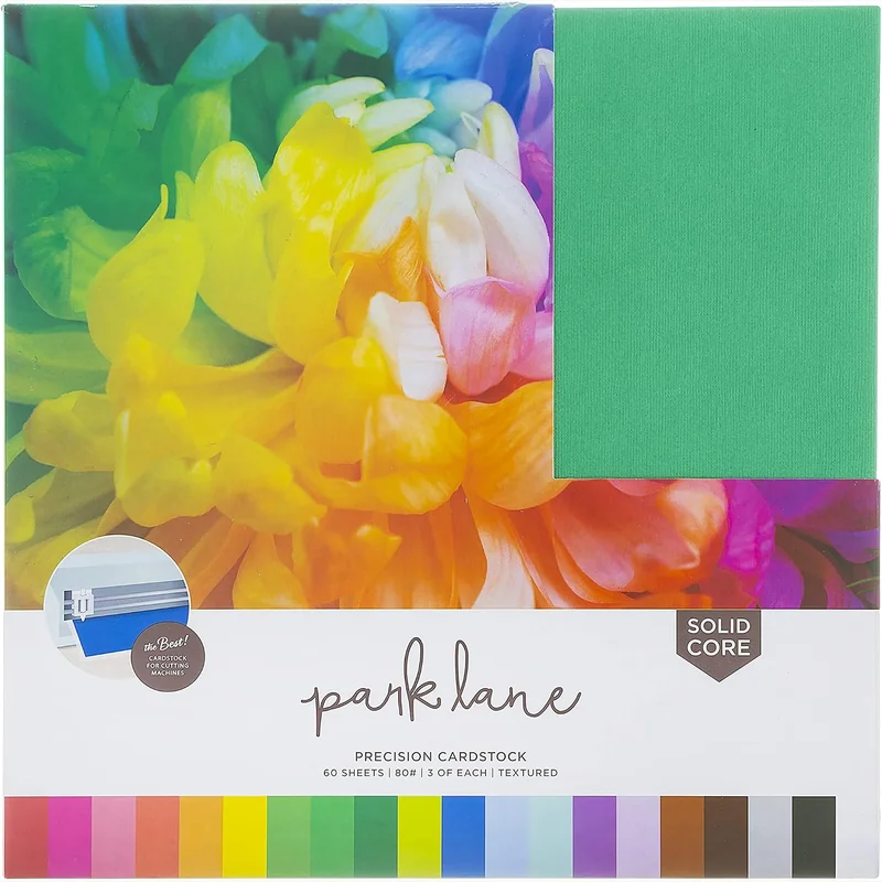Park Lane Precision Cardstock 12x12 textured solid core variety pack